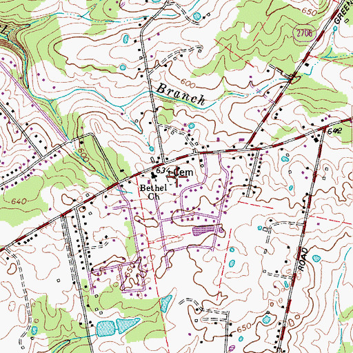 Topographic Map of Bethel Church, KY