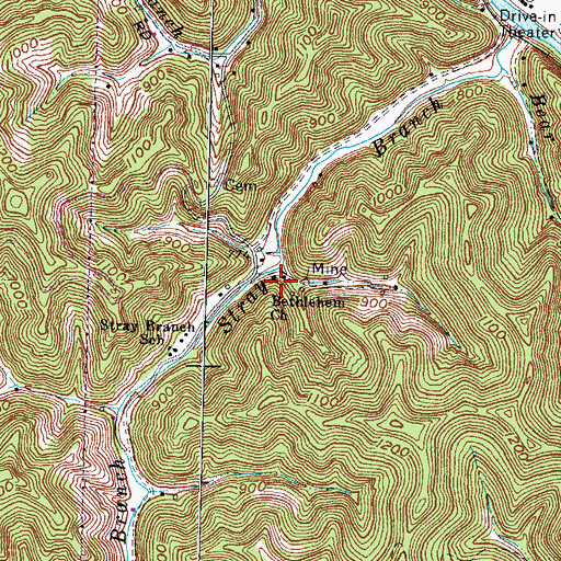 Topographic Map of Bethlehem Church, KY