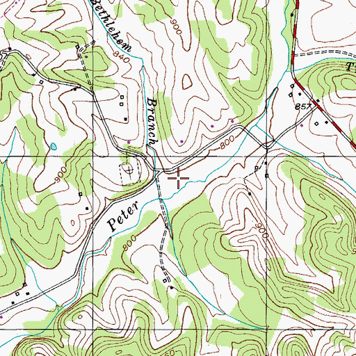 Topographic Map of Bethlehem School, KY