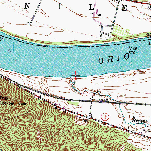 Topographic Map of Bevins Creek, KY