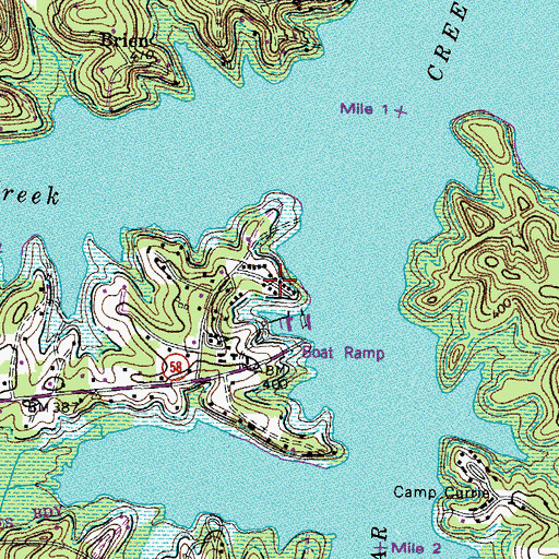 Topographic Map of Big Bear Camp, KY