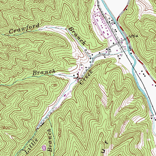 Topographic Map of Big Branch, KY