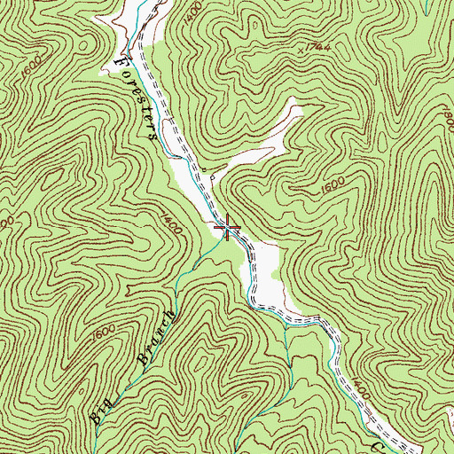Topographic Map of Big Branch, KY