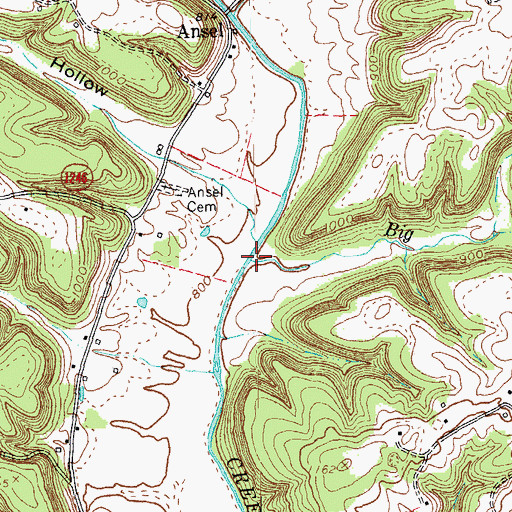 Topographic Map of Big Branch, KY