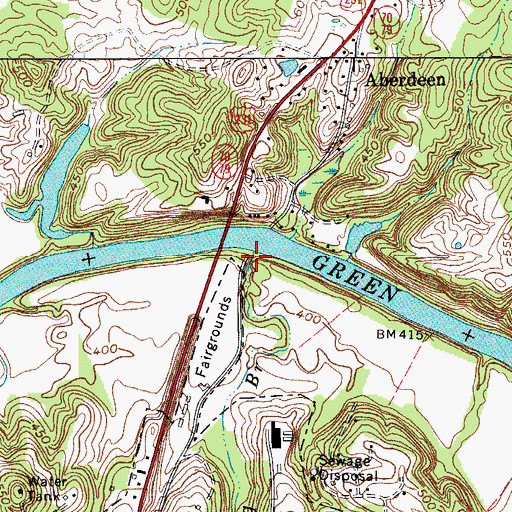 Topographic Map of Big Branch, KY