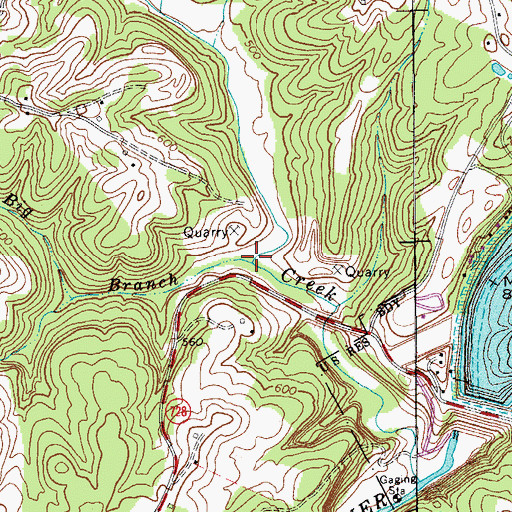 Topographic Map of Big Branch, KY