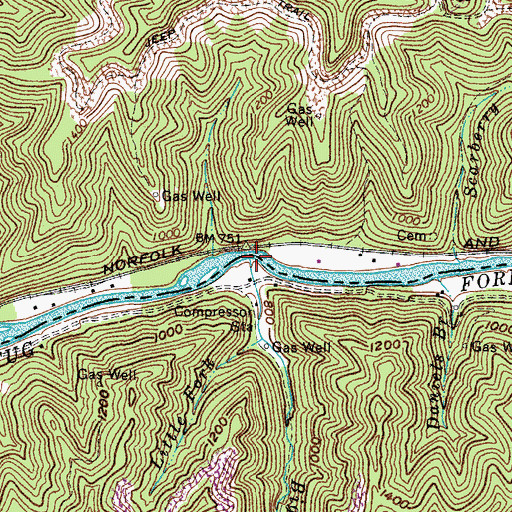 Topographic Map of Big Branch, KY