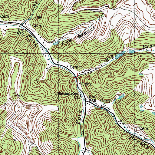 Topographic Map of Big Branch, KY