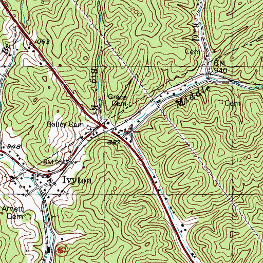 Topographic Map of Big Branch, KY