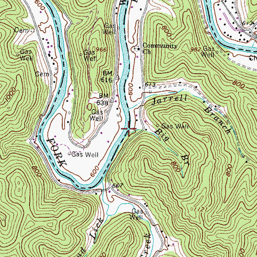Topographic Map of Big Branch, KY