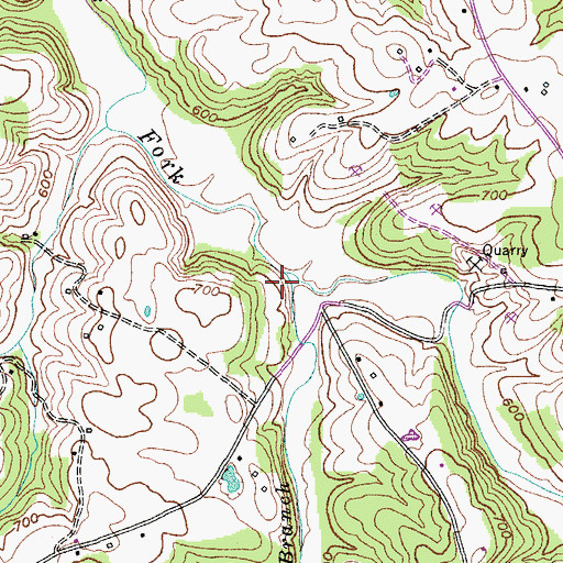 Topographic Map of Big Branch, KY