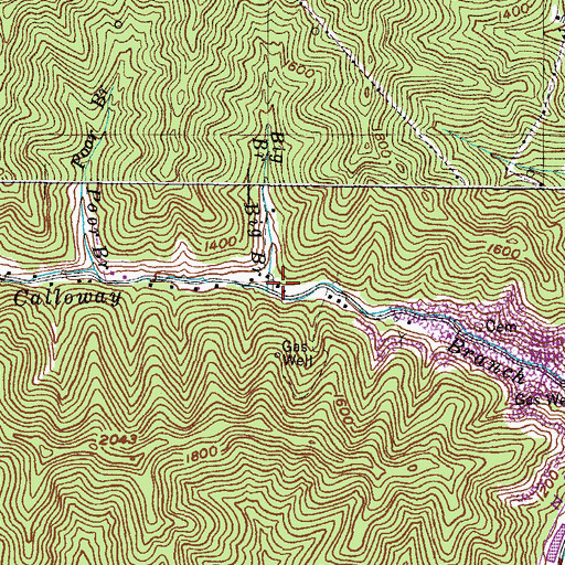 Topographic Map of Big Branch, KY