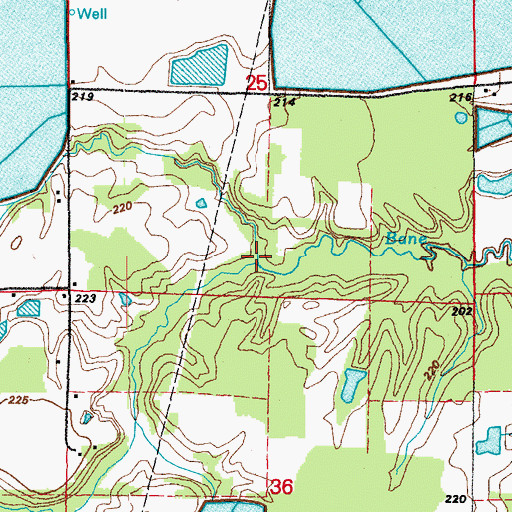 Topographic Map of Dunn Creek, AR