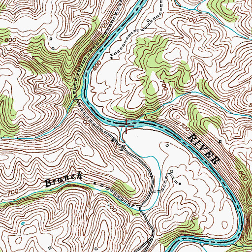 Topographic Map of Big Branch, KY