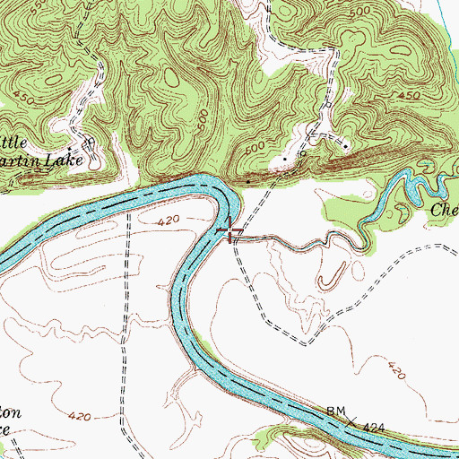 Topographic Map of Big Bull Creek, KY