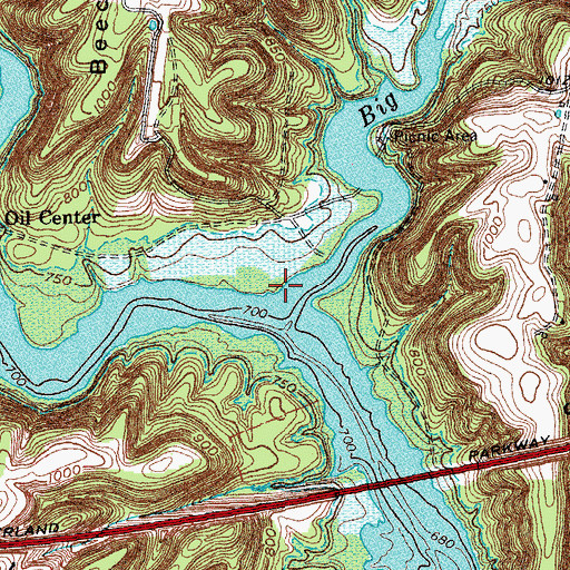 Topographic Map of Big Clifty Creek, KY
