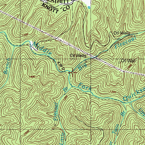 Topographic Map of Big Firecoal Branch, KY