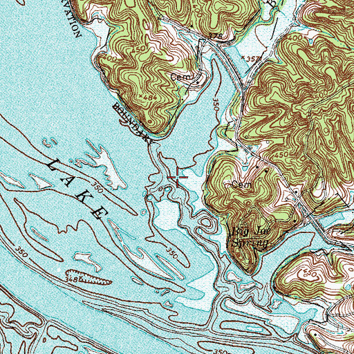 Topographic Map of Big Hurricane Creek, KY