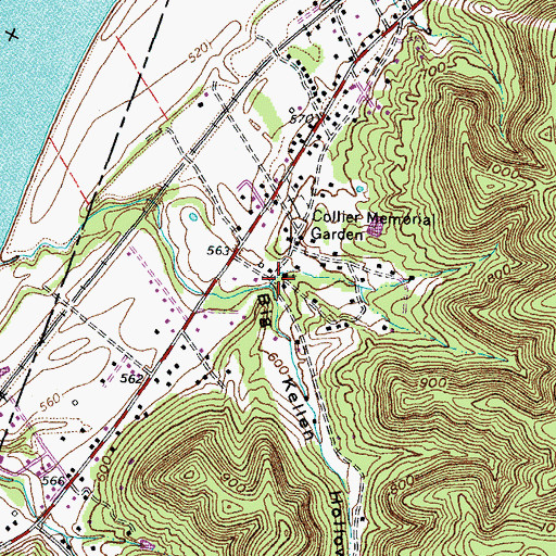 Topographic Map of Big Kellen Hollow, KY