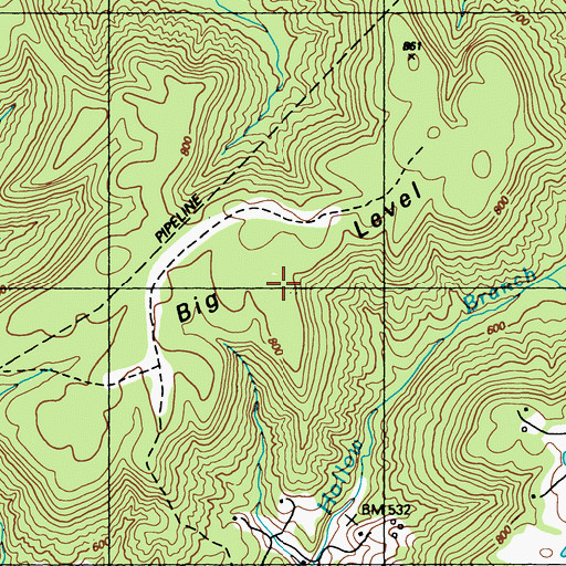 Topographic Map of Big Level, KY