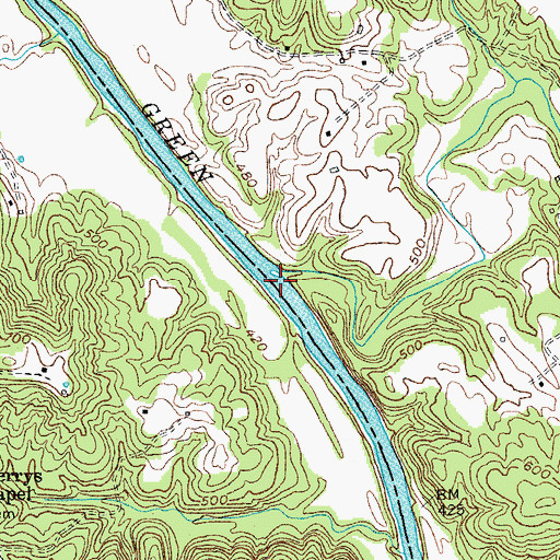 Topographic Map of Big Reedy Creek, KY