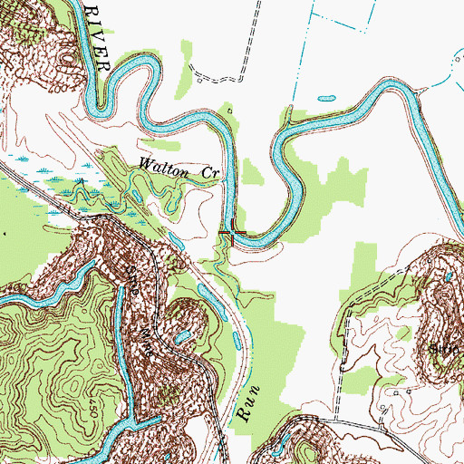 Topographic Map of Big Run, KY