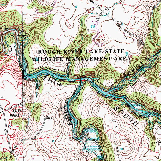Topographic Map of Big Run Branch, KY