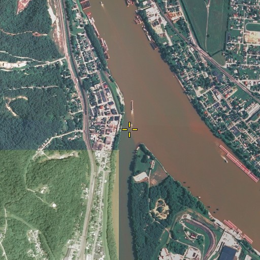 Aerial/Satellite Image of Big Sandy River, KY