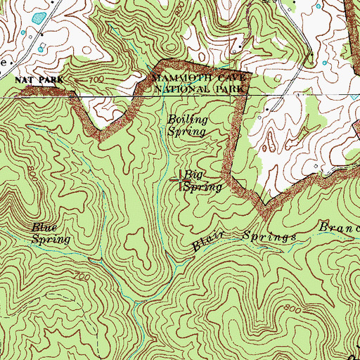 Topographic Map of Big Spring, KY
