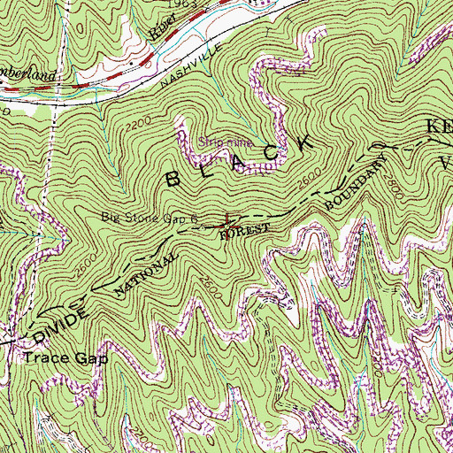 Topographic Map of Big Stone Gap 6, KY
