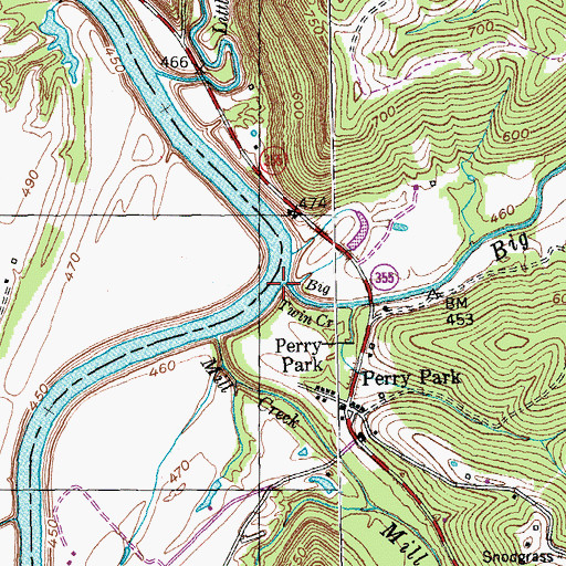 Topographic Map of Big Twin Creek, KY