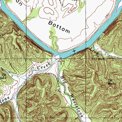 Topographic Map of Big Whetstone Creek, KY
