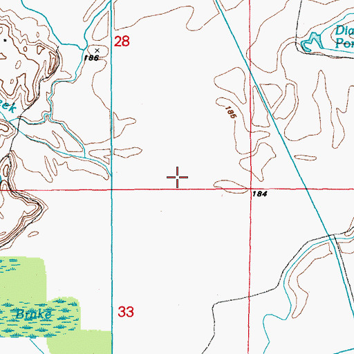 Topographic Map of Eagle Brake, AR