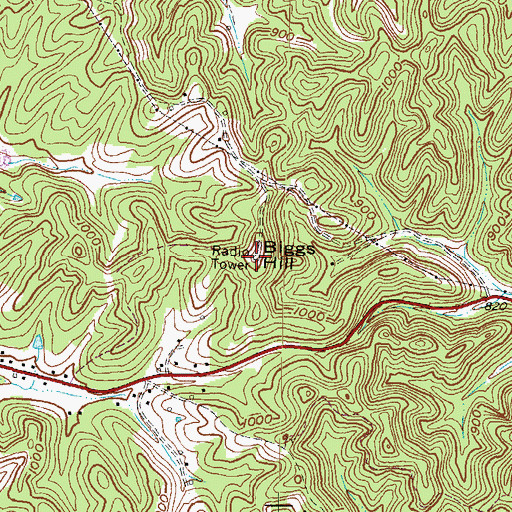 Topographic Map of Biggs Hill, KY