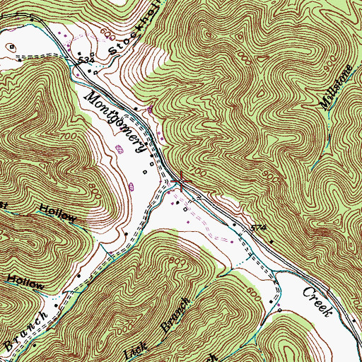 Topographic Map of Bill Chain Branch, KY