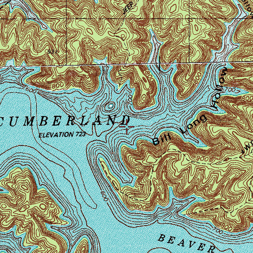 Topographic Map of Bill Long Hollow, KY