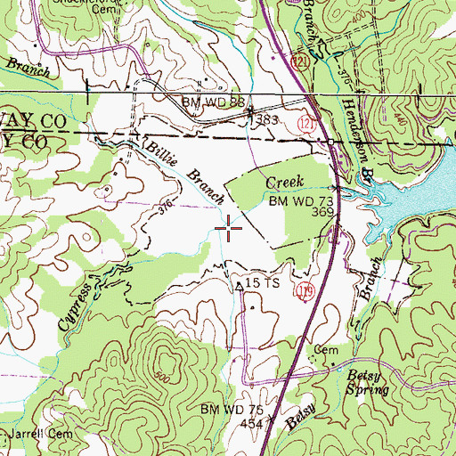 Topographic Map of Billie Branch, KY