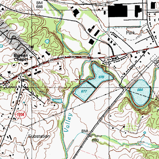 Topographic Map of Billy Creek, KY
