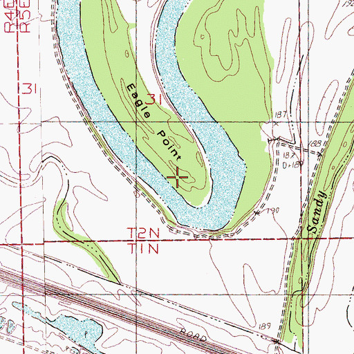 Topographic Map of Eagle Point, AR