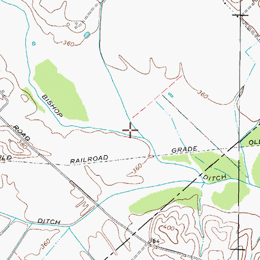 Topographic Map of Bishop Ditch, KY