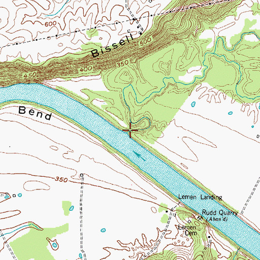 Topographic Map of Bissell Creek, KY