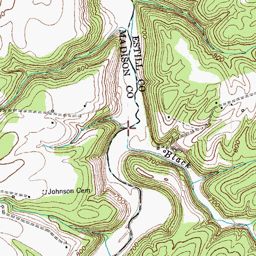 Topographic Map of Black Branch, KY