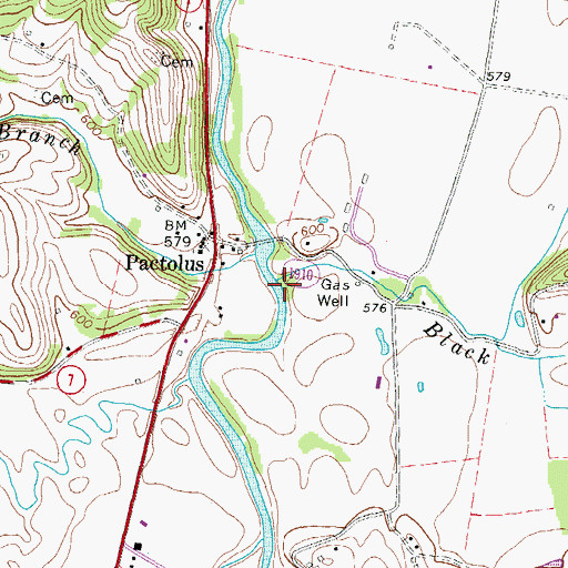 Topographic Map of Black Branch, KY