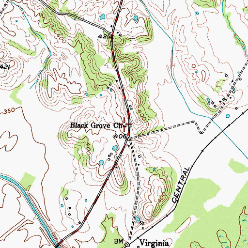 Topographic Map of Black Grove Church, KY