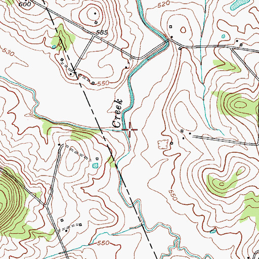 Topographic Map of Black Lick Creek, KY