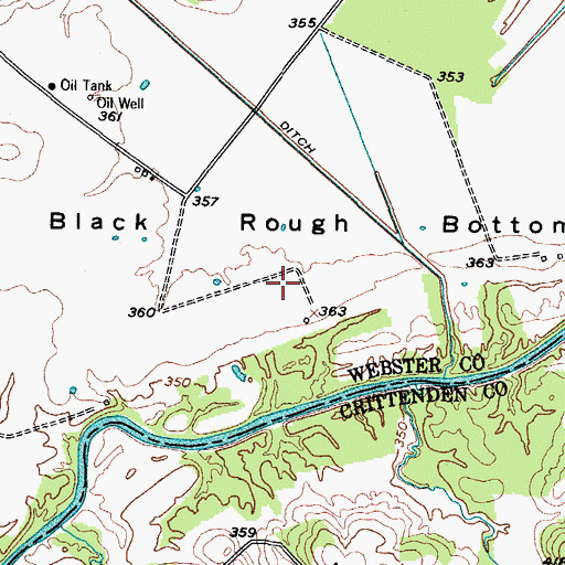 Topographic Map of Black Rough Bottom, KY