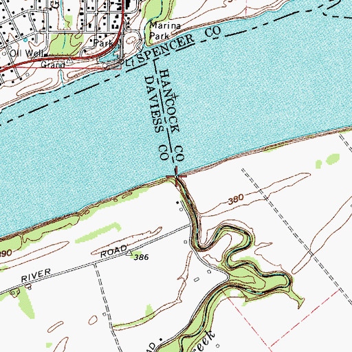 Topographic Map of Blackford Creek, KY