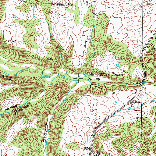 Topographic Map of Blacks Branch, KY