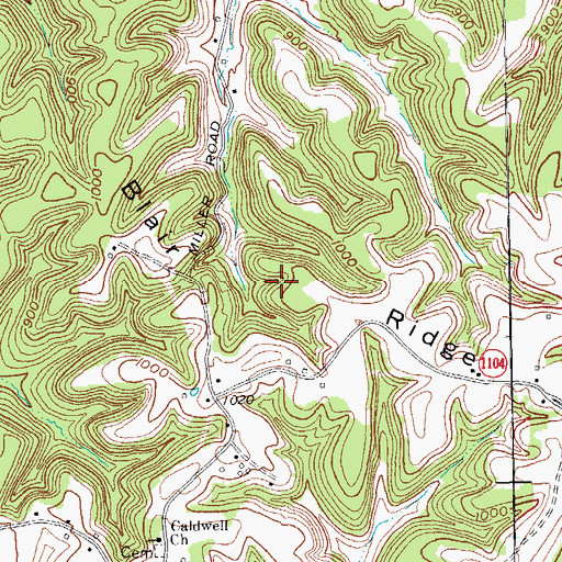 Topographic Map of Blair Ridge, KY