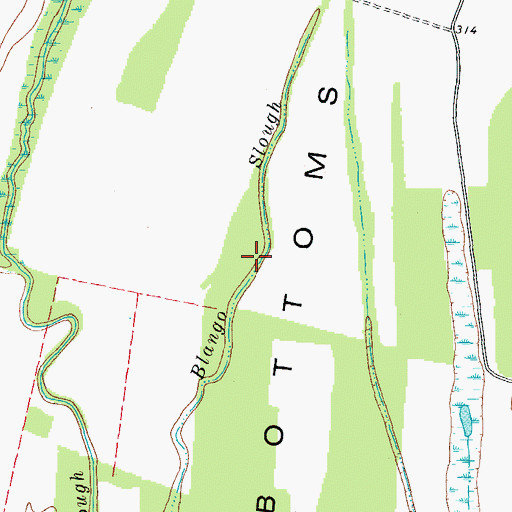 Topographic Map of Blango Slough, KY